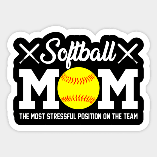 Softball Mom For Mom Sticker